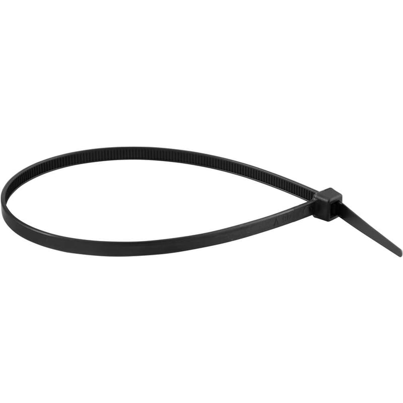 Abraçadeira de nylon, preta, 280 mm x 4,8 mm, com 1.000 peças
