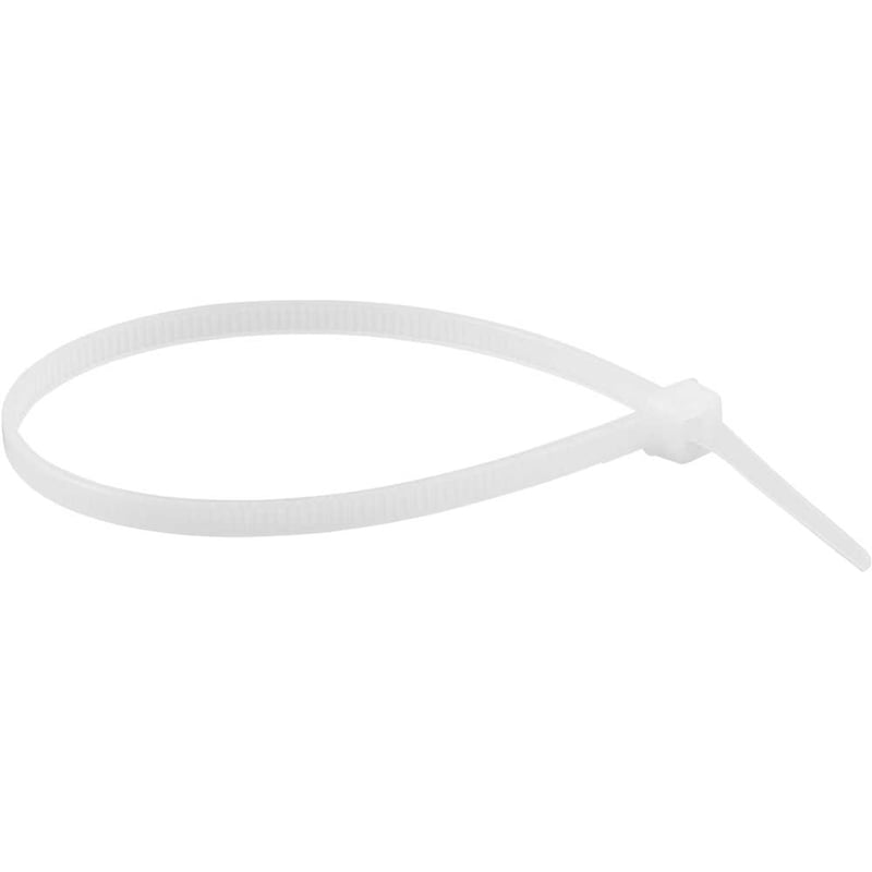Abraçadeira de nylon, branca, 200 mm x 3,6 mm, com 20 peças