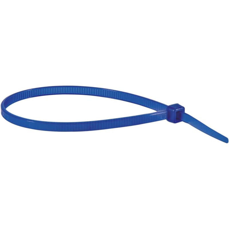Abraçadeira de nylon, azul, 200 mm x 3,6 mm