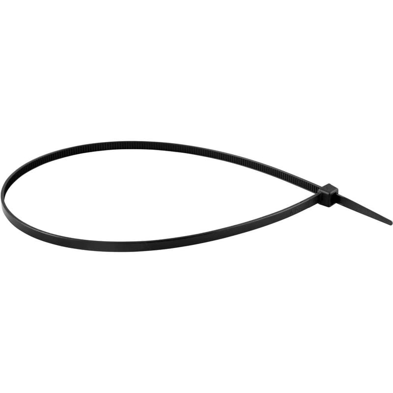 Abraçadeira de nylon, preta, 400 mm x 4,8 mm, com 10 peças