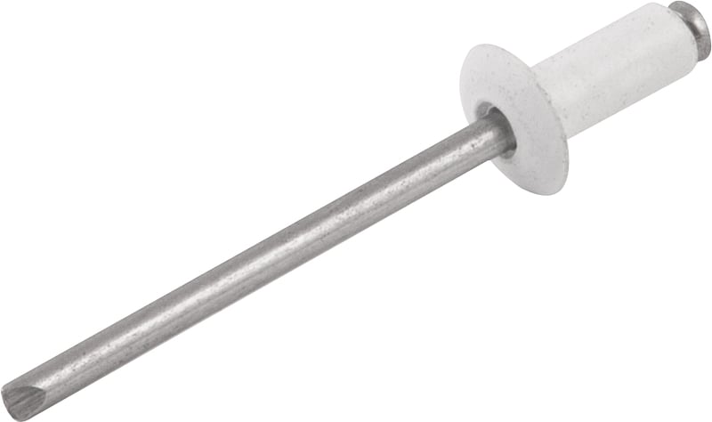 Rebite de repuxo 3,2 mm x 10,0 mm, branco, 310, caixa com 1.000 peças