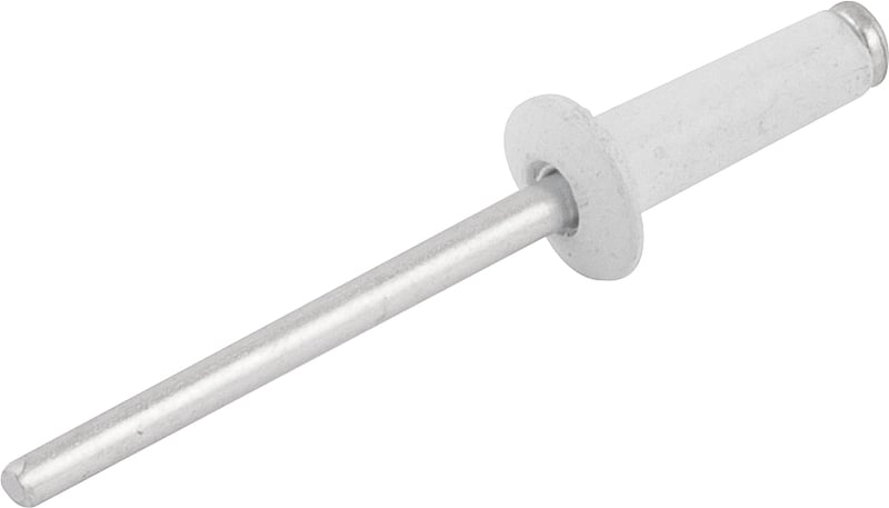 Rebite de repuxo 3,2 mm x 12,0 mm, branco, pacote com 100 peças