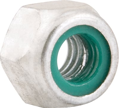 Porca autotravante sextavada, 3/8", UNC, alta, zincada