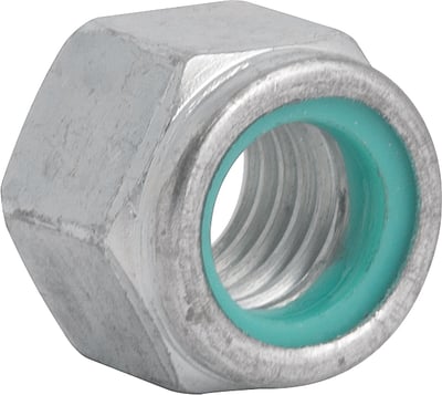 Porca autotravante sextavada, 5/8", UNC, alta, zincada