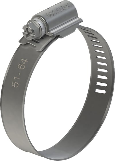 Abraçadeira com rosca sem fim, 44 mm - 57 mm, fita com 14 mm, aço carbono, New Flex Pro, pacote com 10 peças, 0144457P10
