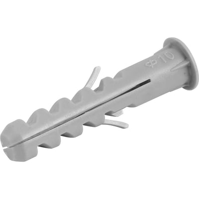 Bucha de nylon para fixação 10 mm, com anel, cartela com 5 peças