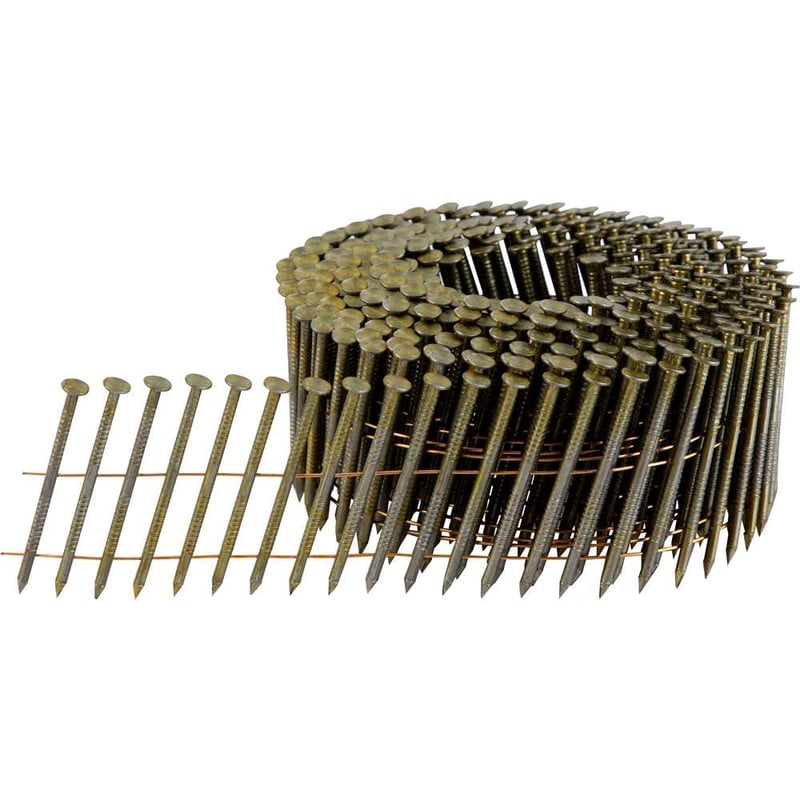 Prego coil anelado, 2,1 mm x 45 mm, polido, carretel com 300 unidades, para o pregador PP 550