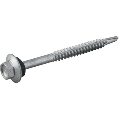Parafuso autobrocante sextavado com acabamento tipo Dacromet, cabeça flangeada, 5,5 mm x 2.1/2"