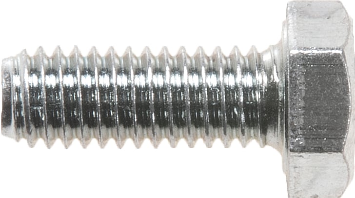 Parafuso sextavado zincado 6 mm x 16 mm, MA, rosca total