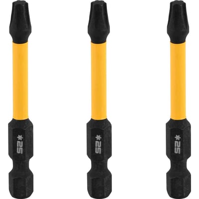 Jogo de bits ponteiras hexalobular com encaixe de 1/4", T25 x 56 mm, Flextorq 3.0