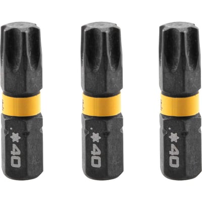 Jogo de bits ponteiras hexalobular com encaixe de 1/4", T40 x 25 mm, Flextorq 3.0