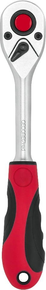 Catraca reversível para soquete, encaixe 1/4", cabo emborrachado, R40000027