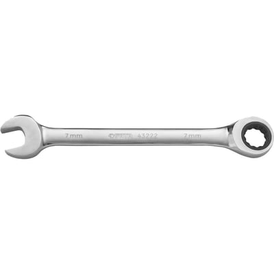 Chave combinada com catraca 7 mm, aço cromo vanádio cromado e polido, ST43222ST