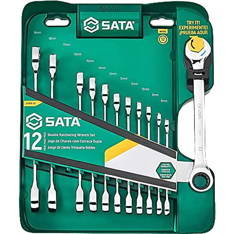 Jogo de chaves combinadas com catraca Speedy, 8 mm a 19 mm, com 12 peças, ST09066-02