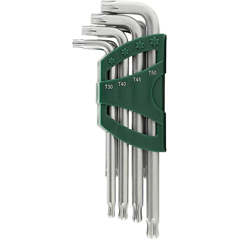 Jogo de chaves hexalobular, T10 - T50, com 9 peças, MAXTORK, ST09715