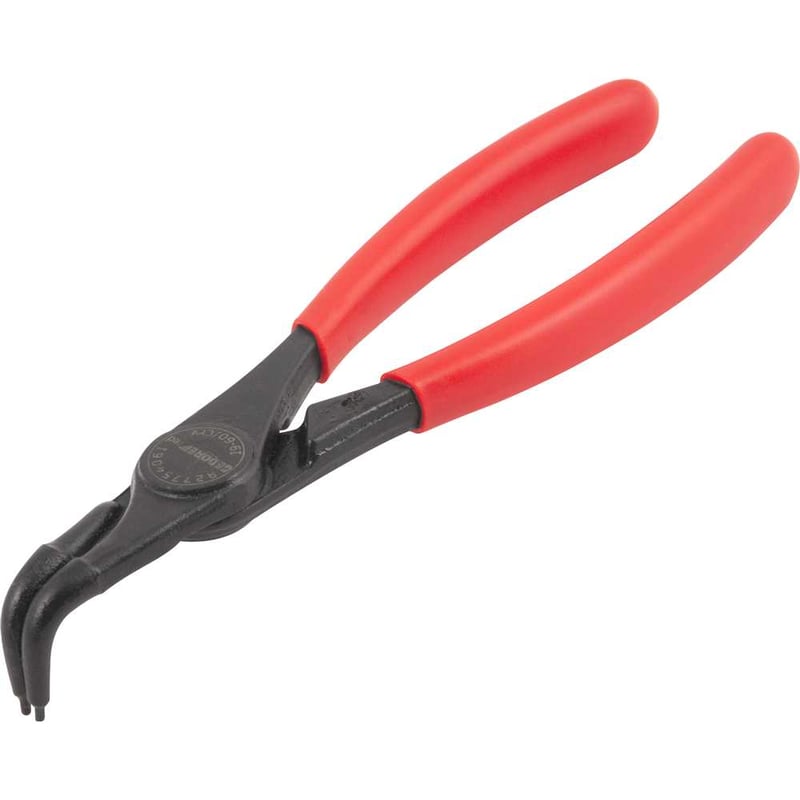 Alicate para anéis interno, bico curvo, 170 mm, R27754061