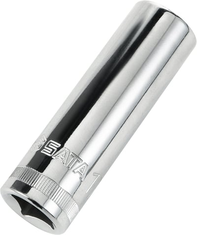 Soquete estriado longo, com encaixe de 1/2", 19 mm, ST13819