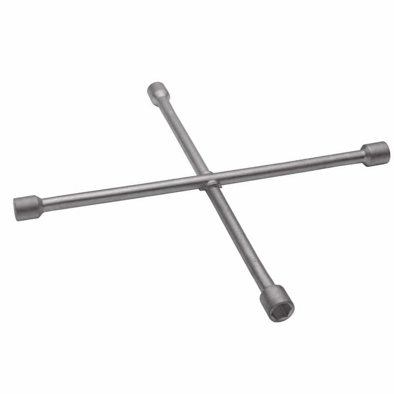 Chave de roda tipo cruz, 17,0 mm x 19,0 mm x 13/16" x 23,0 mm