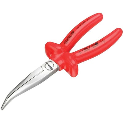 Alicate bico meia cana curvo, 8", 8132 AB-200 VDE