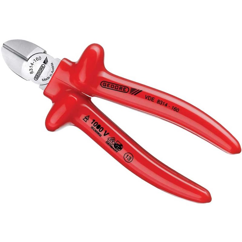 Alicate corte diagonal 5.1/2", VDE, com isolação até 1.000 V, 091.850