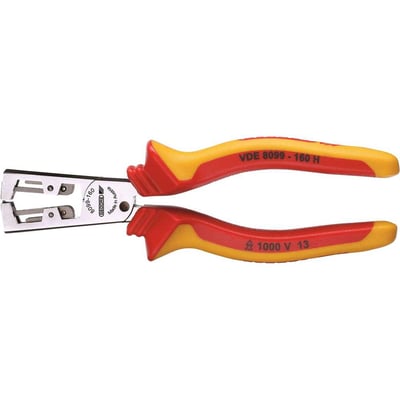 Alicate desencapador de fios 6.1/2", 0,5 mm² a 5,0 mm², VDE 8099 160-H, 091.893