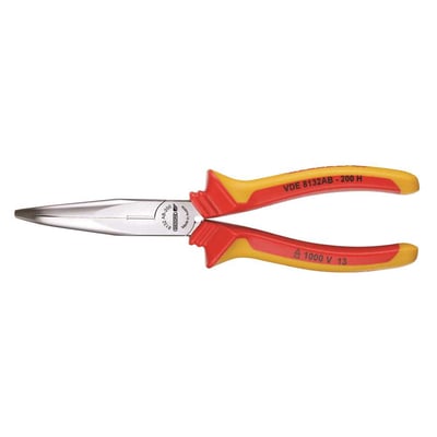 Alicate bico meia cana curvo, 8", 8132 AB-200H VDE