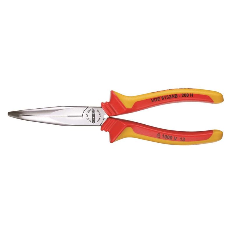 Alicate bico meia cana curvo, 8", 8132 AB-200H VDE
