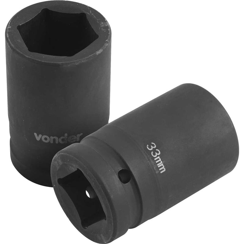 Soquete sextavado de impacto, encaixe de 1" x 33,0 mm, para desforcímeto