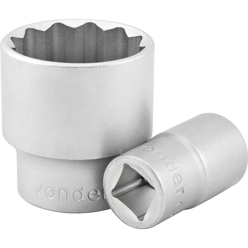 Soquete estriado com encaixe de 3/4", 38 mm