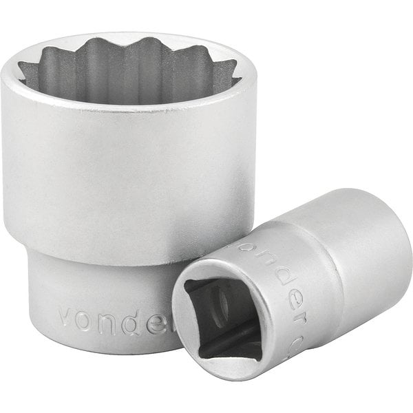 Soquete estriado com encaixe de 1/2", 19 mm