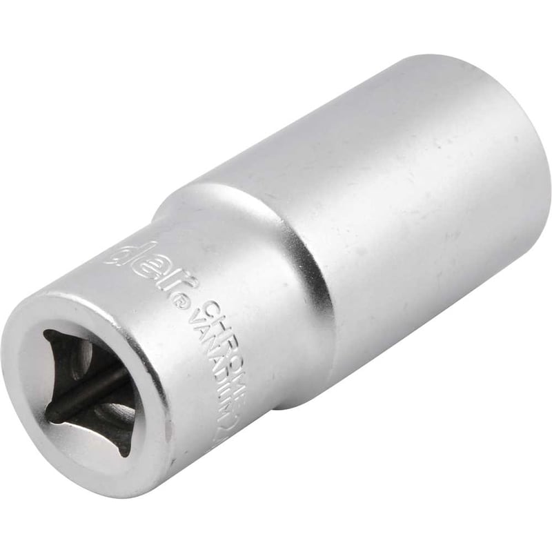 Soquete estriado longo, com encaixe de 1/2", 27 mm