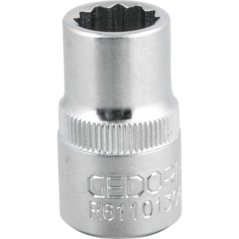 Soquete estriado com encaixe de 1/2", 13 mm