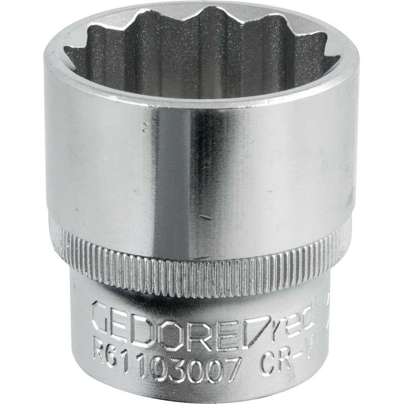 Soquete estriado com encaixe de 1/2", 30 mm