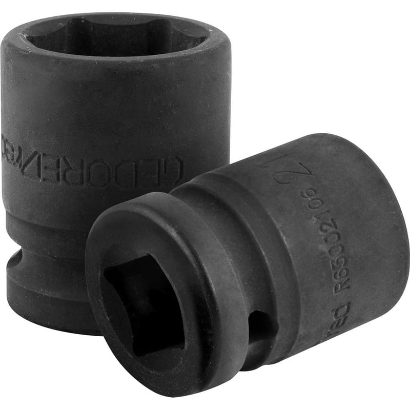 Soquete sextavado de impacto, encaixe de 1/2" x 21,0 mm, R63002106