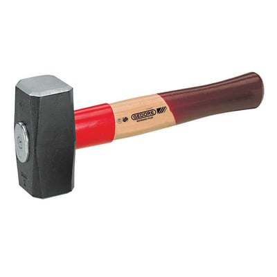 Marreta quadrada, com cantos abaulados, com cabo de madeira, 1,0 kg, 050141