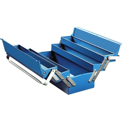 Caixa metálica sanfonada para ferramentas, com 5 gavetas, 50,0 cm x 20,0 cm x 23,0 cm, 1335E, 001009