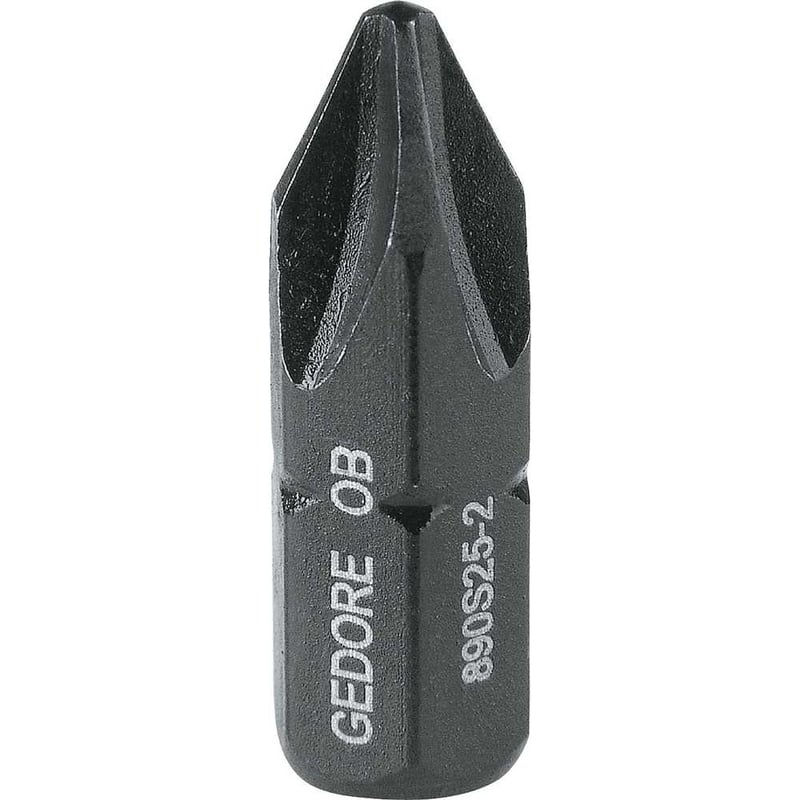 Bits ponteira phillips com encaixe sextavado 5/16", nº 2 x 25 mm, 890 S25