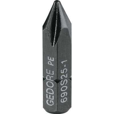 Bits ponteira phillips com encaixe sextavado 1/4", nº 2 x 25,4 mm, 690 S25