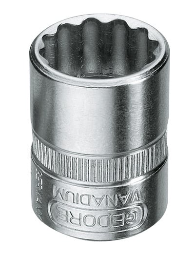Soquete estriado com encaixe de 1/4", 8 mm, 013107