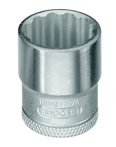 Soquete estriado com encaixe de 3/8", 16 mm, Unit Drive D30