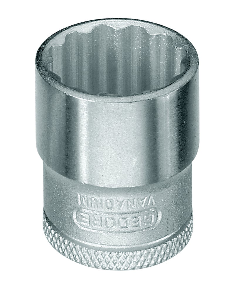 Soquete estriado com encaixe de 3/8", 19 mm, Unit Drive D30