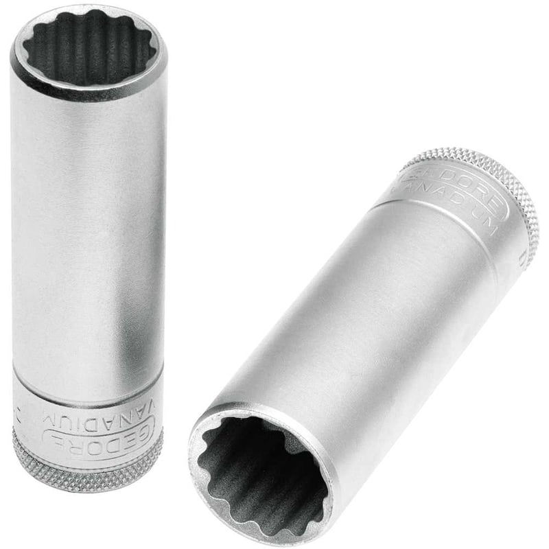 Soquete estriado longo 22 mm, com encaixe de 1/2", 015713