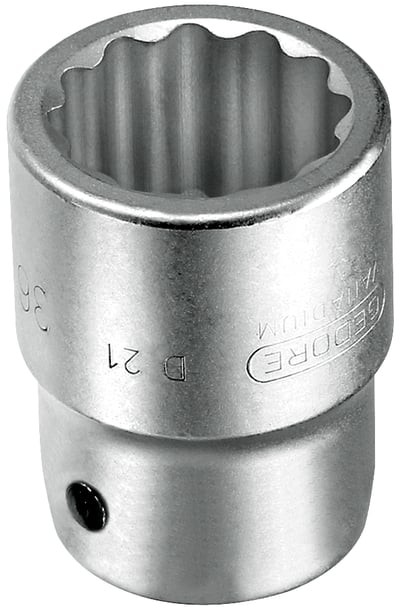 Soquete estriado com encaixe de 1", 65 mm, 018.011