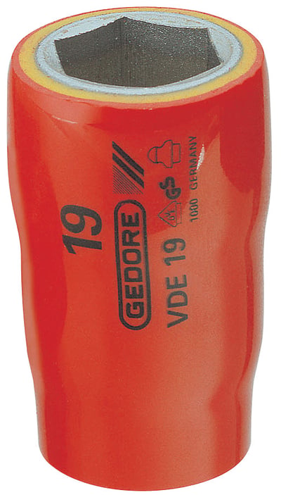 Soquete sextavado isolado, encaixe de 1/2", 10 mm, VDE19, 091765