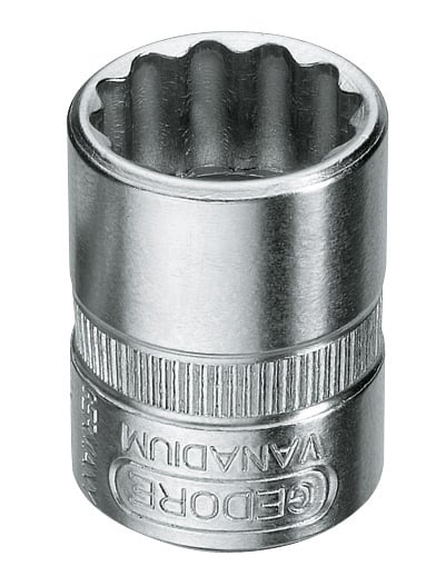Soquete estriado com encaixe de 1/4", 10 mm, 013109