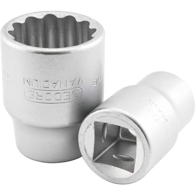 Soquete estriado com encaixe de 3/4", 19 mm