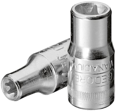 Soquete hexalobular fêmea, com encaixe 1/4", TX 20 - E6