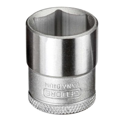 Soquete sextavado com encaixe de 3/8" x 1/4" em aço cromo vanádio