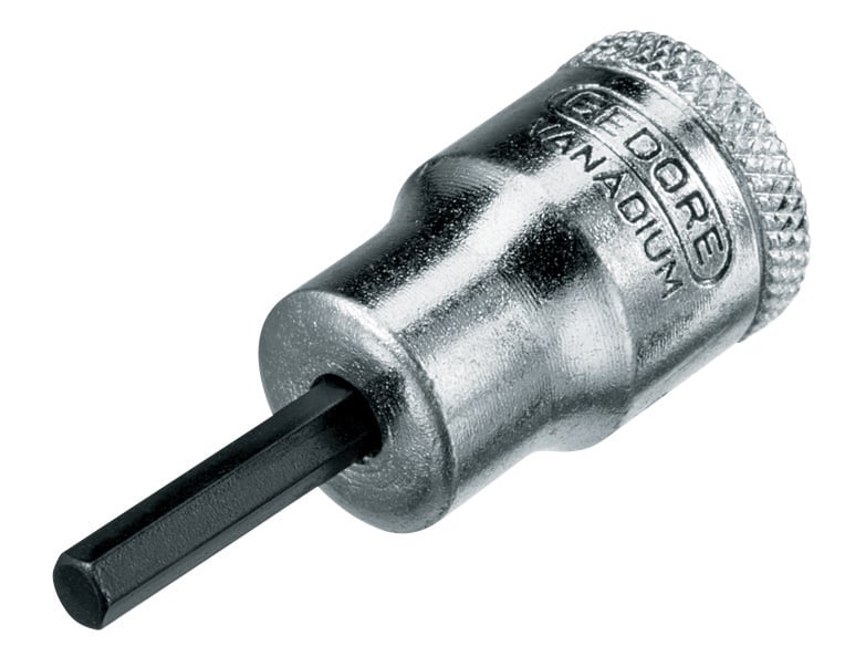 Soquete hexagonal curto 5 mm, com encaixe 3/8", IN30L 014760