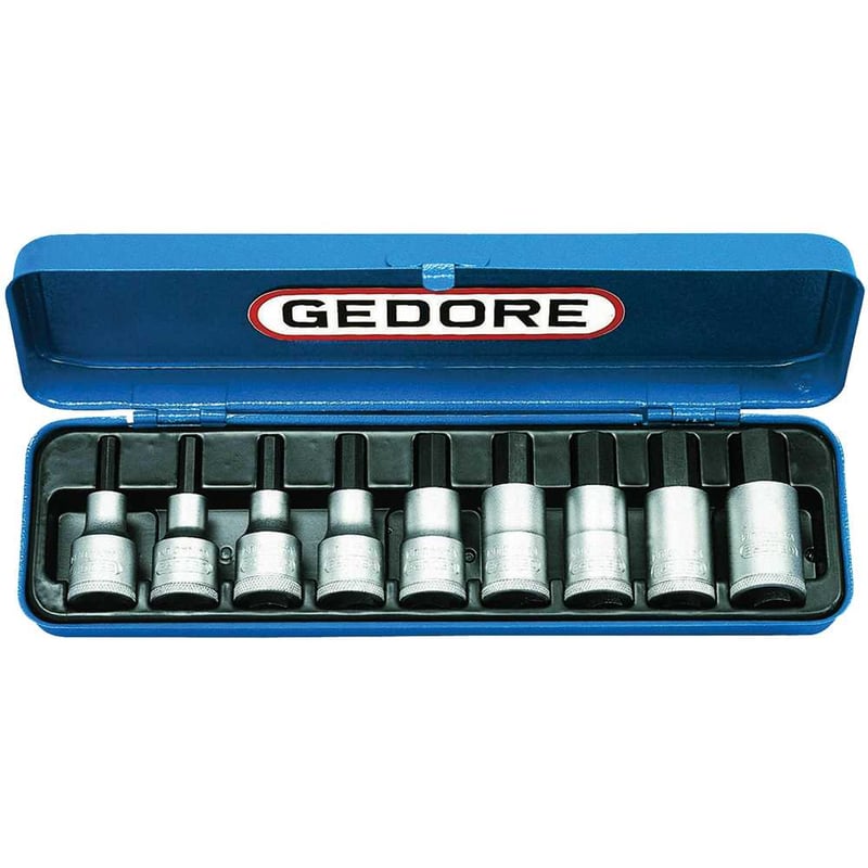 Jogo de soquetes allen, encaixe 1/2", 3/16 a 5/8", 016202